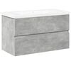 vidaXL Ensemble de meubles de salle de bain 2 pcs gris b&eacute;ton