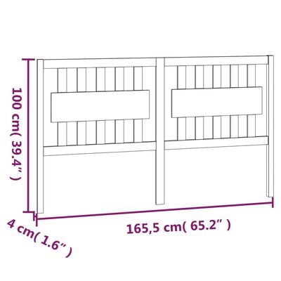 vidaXL Tête de lit Blanc 165,5x4x100 cm Bois massif de pin