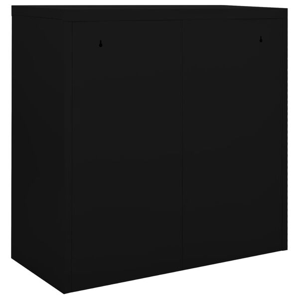 vidaXL Armoire à portes coulissantes Noir 90x40x90 cm Acier
