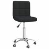 vidaXL Chaise pivotante de salle &agrave; manger Noir Tissu