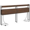 vidaXL T&ecirc;te de lit de rangement Ch&ecirc;ne marron 200 cm Bois d'ing&eacute;nierie