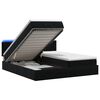 vidaXL Lit coffre avec matelas et LED Noir 200 x 200 cm Velours
