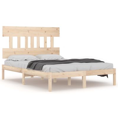 vidaXL Cadre de lit bois massif 120x190 cm petit double