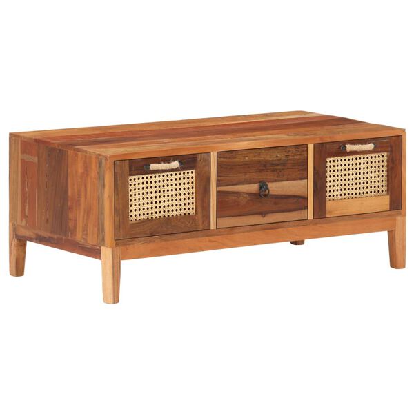vidaXL Table basse 100x50x40 cm Bois de r&eacute;cup&eacute;ration massif