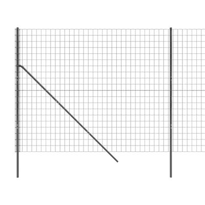 vidaXL Clôture en treillis métallique anthracite 1,4x10 m