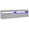 vidaXL Meubles TV 2 pcs avec lumi&egrave;res LED Gris b&eacute;ton 75x35x40 cm