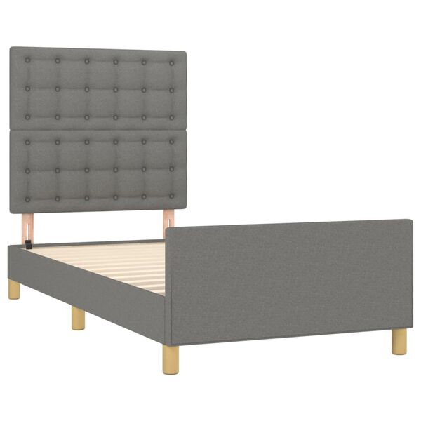 vidaXL Cadre de lit sans matelas avec t&ecirc;te de lit 80x200cm tissu