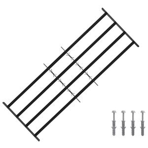 vidaXL Grille de s&eacute;curit&eacute; pour fen&ecirc;tres avec 4 barres crois&eacute;es 3 pcs