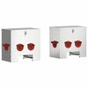 vidaXL Mangeoire pour poules 2 pcs Argent 40,5 x 25 x 38 cm