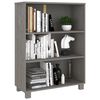 vidaXL Biblioth&egrave;que HAMAR Gris clair 85x35x112 cm Bois de pin massif