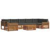 vidaXL Ensemble de canap&eacute;s d'ext&eacute;rieur 8 pc Naturel et Anthracite