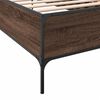 vidaXL Cadre de lit sans matelas ch&ecirc;ne marron 90x200 cm