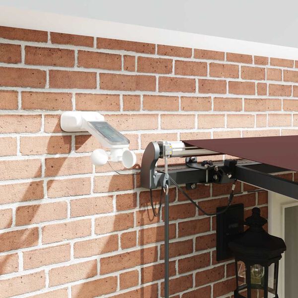 vidaXL Auvent r&eacute;tractable automatique avec LED marron 500x300 cm