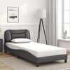 vidaXL Cadre de lit sans matelas Hvar gris 80x200 cm similicuir
