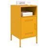 vidaXL Tables de chevet 2 pcs jaune moutarde 36x39x68 cm acier