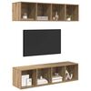 vidaXL Ensemble meuble TV 3 pcs Ch&ecirc;ne artisanal Bois d'ing&eacute;nierie