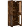 vidaXL Buffet haut Ch&ecirc;ne fum&eacute; 69,5x34x180 cm Bois d'ing&eacute;nierie