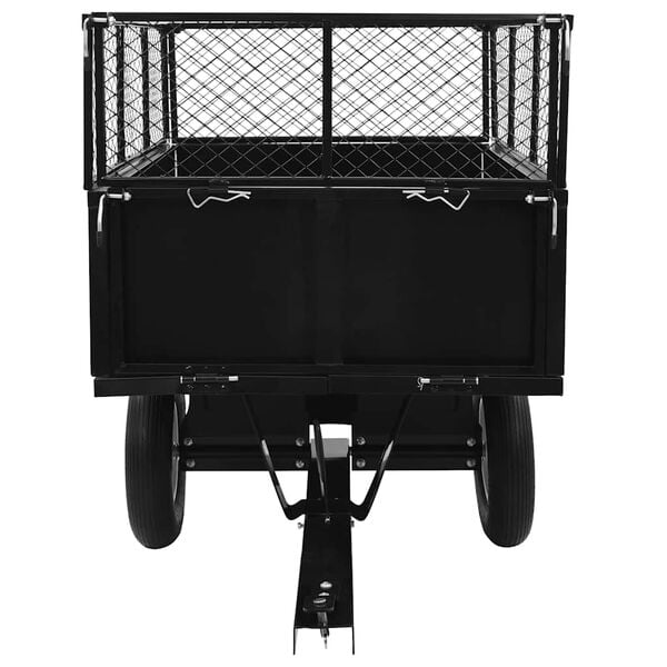 vidaXL Remorque basculante pour tondeuse de pelouse Charge de 300 kg
