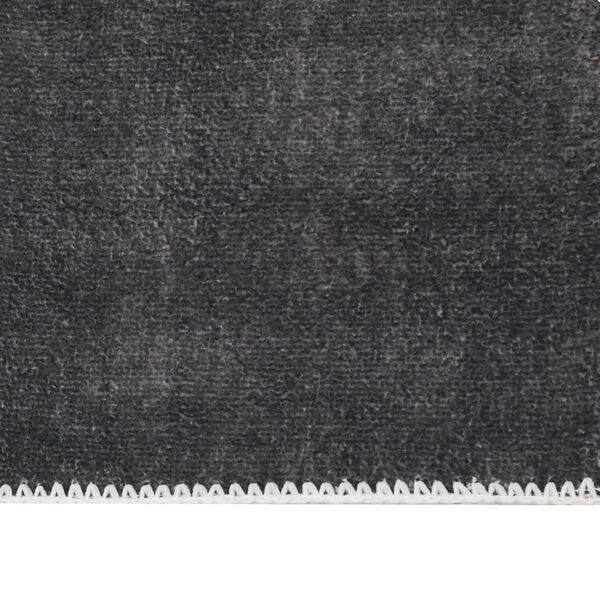 vidaXL Tapis lavable pliable Anthracite 200x300 cm Polyester