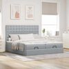 VidaXL Cadre de lit ottoman et matelas gris clair 180x200cm tissu