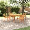 vidaXL Ensemble de salle &agrave; manger pour jardin 5 pcs Marron