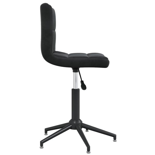 vidaXL Chaise pivotante de salle &agrave; manger Noir Velours