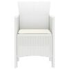 vidaXL Chaise de jardin 4 pcs Blanc 53 x 49 x 85 cm PP