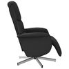 vidaXL Fauteuil inclinable avec repose-pieds noir tissu