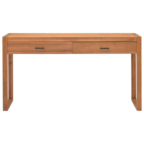 vidaXL Bureau avec 2 tiroirs 120x40x75 cm Bois de teck solide