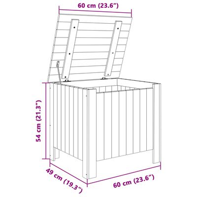 vidaXL Boîte de rangement avec couvercle RANA bois massif de pin