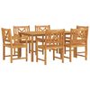 vidaXL Ensemble de salle &agrave; manger pour jardin 7 pcs Marron
