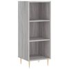 vidaXL Buffet haut Sonoma gris 34,5x34x180 cm Bois d'ing&eacute;nierie