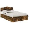 vidaXL Cadre de lit Ch&ecirc;ne fum&eacute; 120 x 190 cm Bois d'ing&eacute;nierie