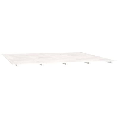 vidaXL Cadre de lit blanc 200x200 cm bois de pin massif