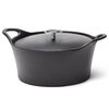 CUISINOX Casserole &eacute;maill&eacute;e en fonte 3,4 L 24 cm Noir