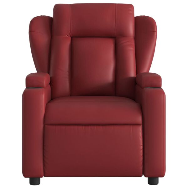 vidaXL Fauteuil inclinable Rouge bordeaux Similicuir