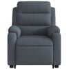 vidaXL Fauteuil inclinable Gris foncé Velours