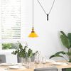 vidaXL Lampe suspendue réglable hauteur E27 jaune brillant Ø22cm métal