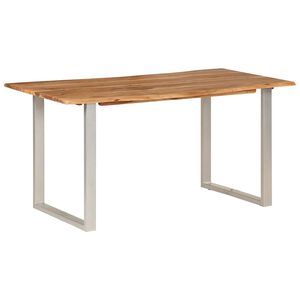 vidaXL Table de salle &agrave; manger 154x80x76 cm Bois d'acacia solide