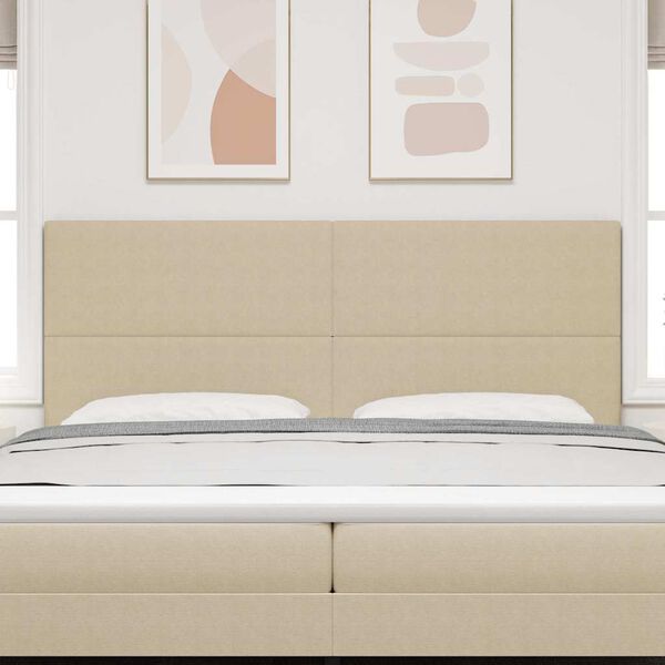 vidaXL T&ecirc;te de lit LED avec t&ecirc;te de lit Vert gris 200 cm Polyester