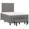 vidaXL Sommier &agrave; lattes de lit avec matelas Gris fonc&eacute; 120x200cm Tissu