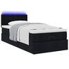 vidaXL Lit ottoman avec matelas noir 100x200 cm tissu