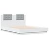 vidaXL Cadre de lit avec LED sans matelas blanc 135x190 cm
