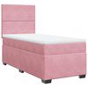 vidaXL Sommier &agrave; lattes de lit avec matelas Rose 90x190 cm Velours
