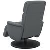 vidaXL Fauteuil inclinable avec repose-pieds gris similicuir