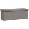 vidaXL Banc de rangement pliable gris clair faux lin