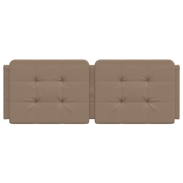vidaXL Coussin de t&ecirc;te de lit Zadar cappuccino 120 cm similicuir