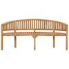 vidaXL Banc de jardin en forme de banane 180 cm bois de teck solide