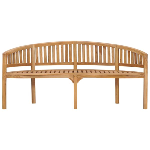 vidaXL Banc de jardin en forme de banane 180 cm bois de teck solide