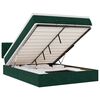 vidaXL Cadre de lit ottoman avec matelas vert fonc&eacute; 140x200 cm velours